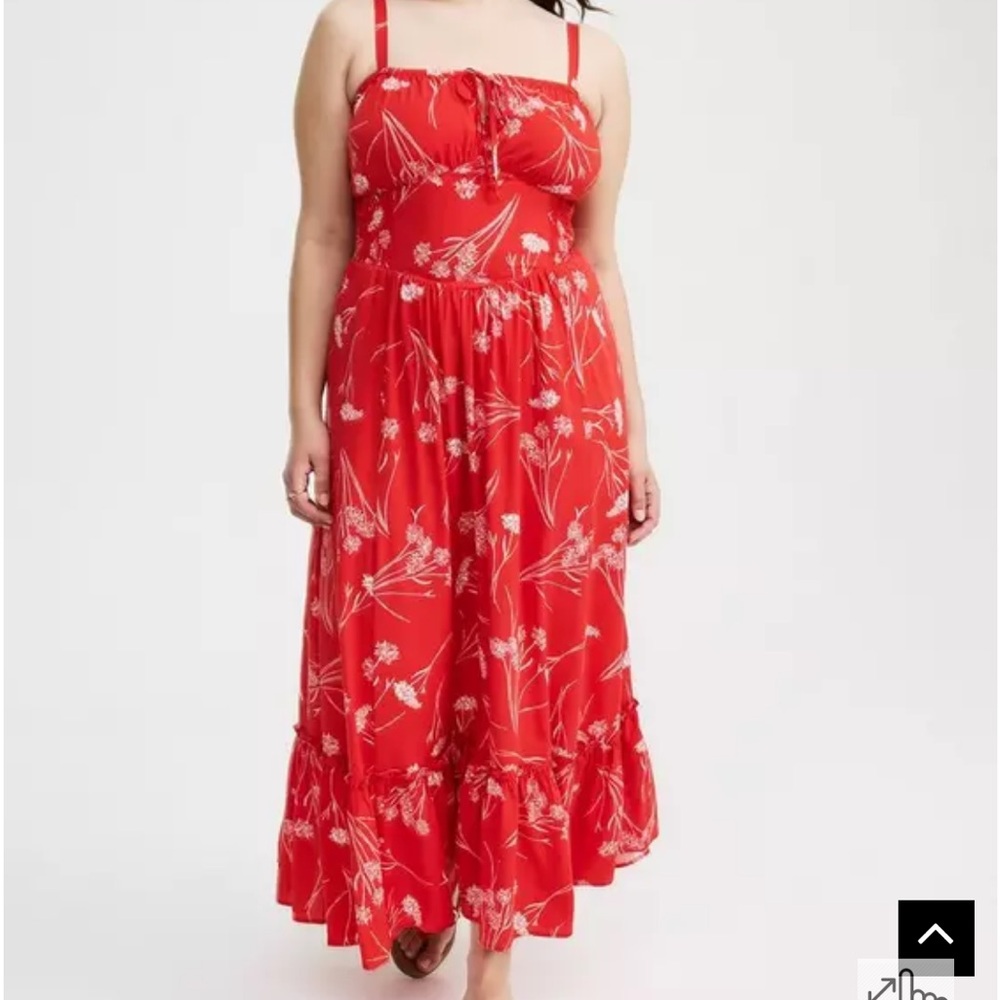 Torrid - Challis Smocked Maxi Dress - Size 0